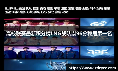 高校联赛最新积分榜LNG战队以96分稳居第一名